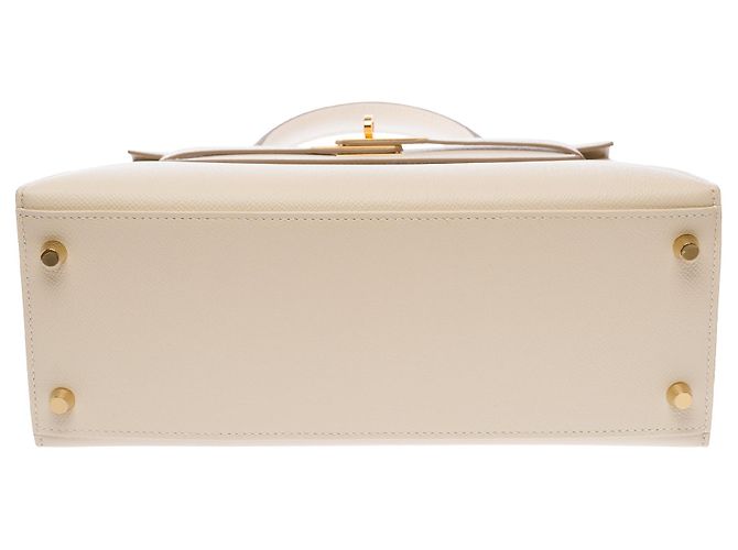 Hermès Borsa HERMES Kelly 28 in Pelle Bianca - 103686 Bianco - vista 11
