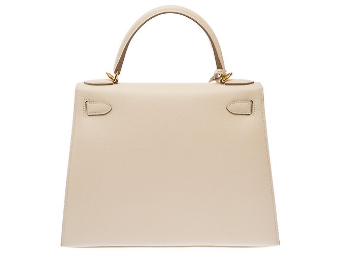 Hermès Borsa HERMES Kelly 28 in Pelle Bianca - 103686 Bianco - vista 4