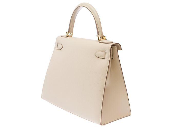 Hermès Borsa HERMES Kelly 28 in Pelle Bianca - 103686 Bianco - vista 6