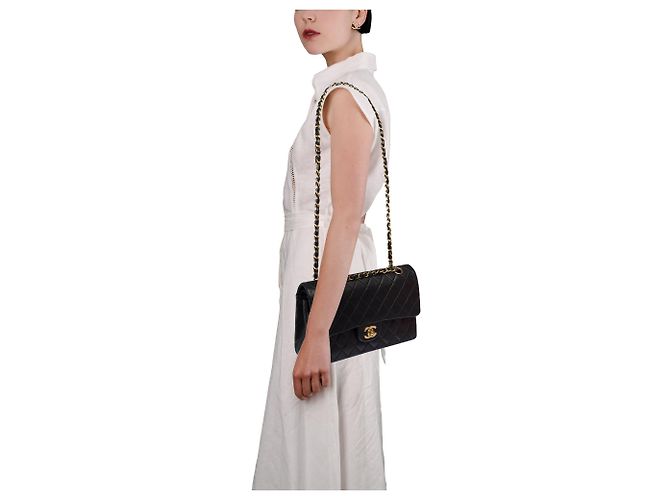 Borsa CHANEL Timeless/Classique in Pelle Nera - 103680 Nero - vista 13