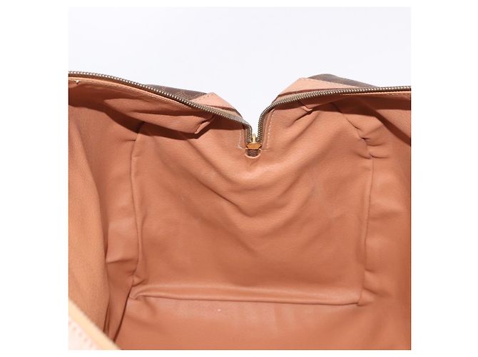 Céline Borsa Boston CELINE in Tela Macadam PVC Pelle Marrone Oro Auth fm5376 D'oro - vista 18