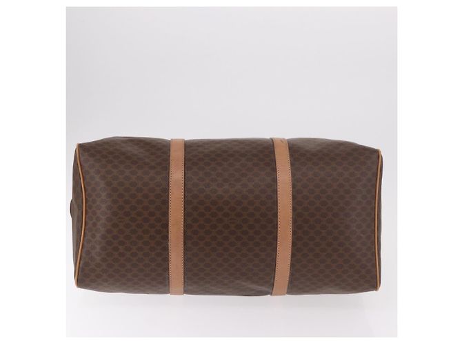 Céline Borsa Boston CELINE in Tela Macadam PVC Pelle Marrone Oro Auth fm5376 D'oro - vista 5