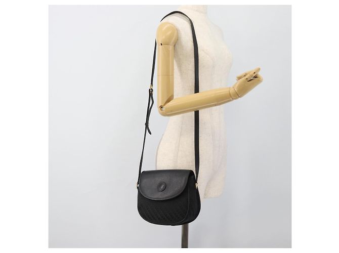 Borsa a Spalla GUCCI in Tela e Pelle Nera e Oro 007 115 0074 Auth fm5375 Nero D'oro - vista 24
