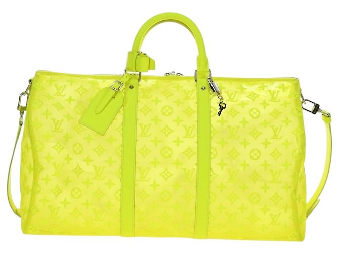 LOUIS VUITTON See Through Keepall Bandouliere 50 Borsa Gialla M55380 Auth 188862SAM Giallo - vista 13
