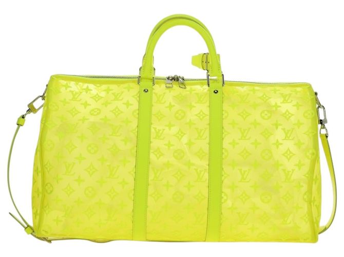 LOUIS VUITTON See Through Keepall Bandouliere 50 Borsa Gialla M55380 Auth 188862SAM Giallo - vista 2
