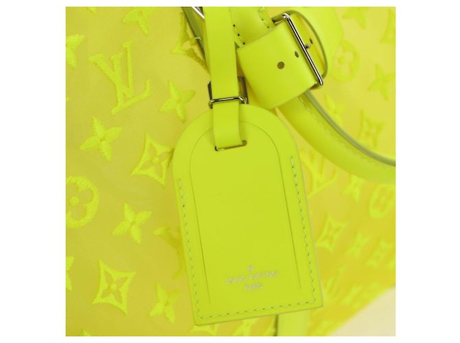 LOUIS VUITTON See Through Keepall Bandouliere 50 Borsa Gialla M55380 Auth 188862SAM Giallo - vista 26