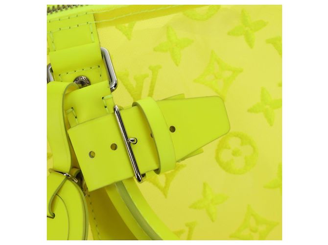LOUIS VUITTON See Through Keepall Bandouliere 50 Borsa Gialla M55380 Auth 188862SAM Giallo - vista 27