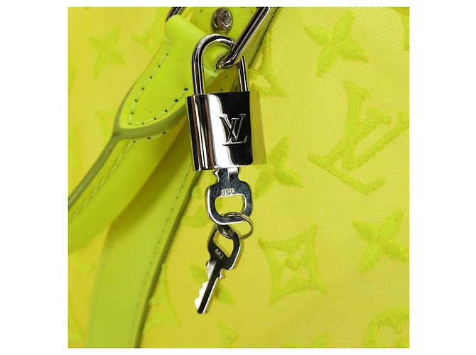 LOUIS VUITTON See Through Keepall Bandouliere 50 Borsa Gialla M55380 Auth 188862SAM Giallo - vista 28