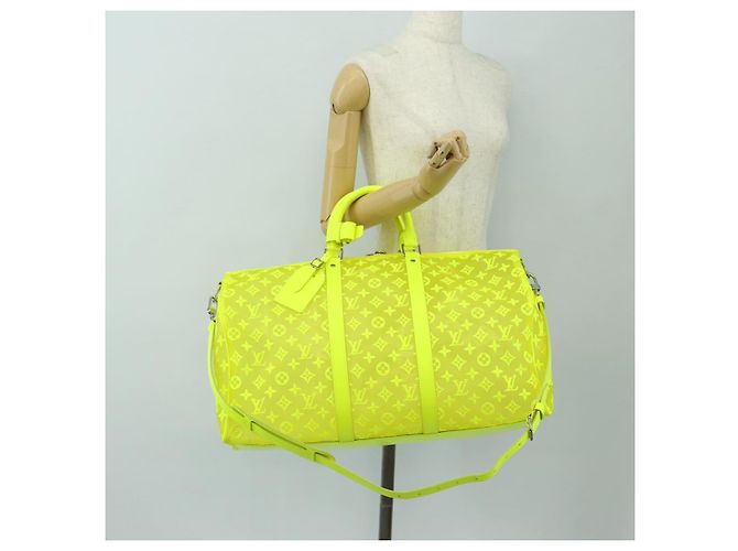 LOUIS VUITTON See Through Keepall Bandouliere 50 Borsa Gialla M55380 Auth 188862SAM Giallo - vista 33