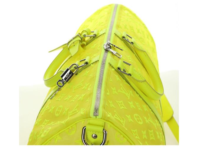 LOUIS VUITTON See Through Keepall Bandouliere 50 Borsa Gialla M55380 Auth 188862SAM Giallo - vista 7