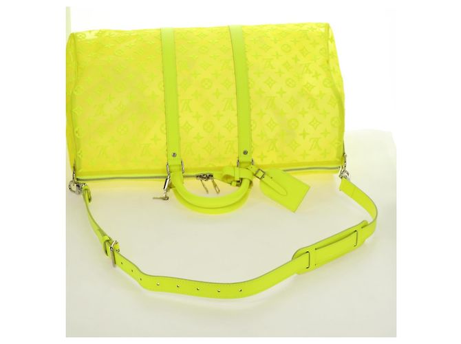 LOUIS VUITTON See Through Keepall Bandouliere 50 Borsa Gialla M55380 Auth 188862SAM Giallo - vista 9