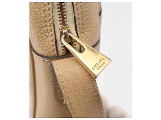 Céline Borsa a Spalla CELINE in Pelle Beige Oro Auth 188477 D'oro - vista 10