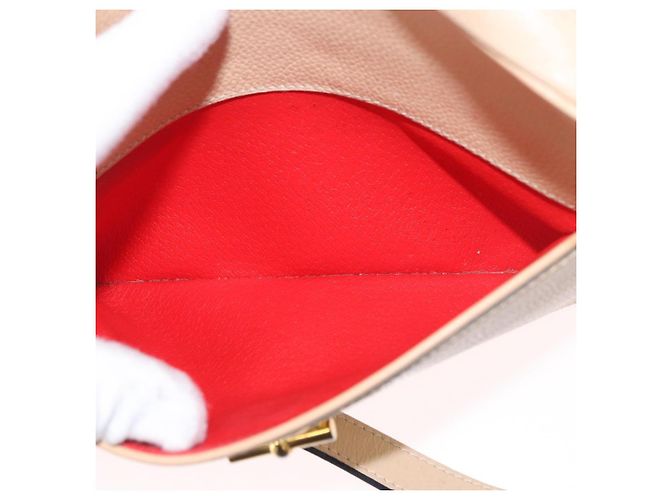 Céline Borsa a Spalla CELINE in Pelle Beige Oro Auth 188477 D'oro - vista 22