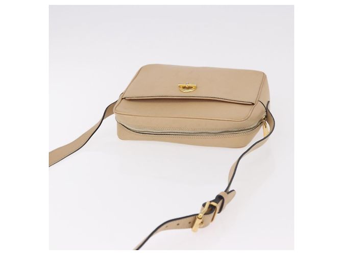 Céline Borsa a Spalla CELINE in Pelle Beige Oro Auth 188477 D'oro - vista 6