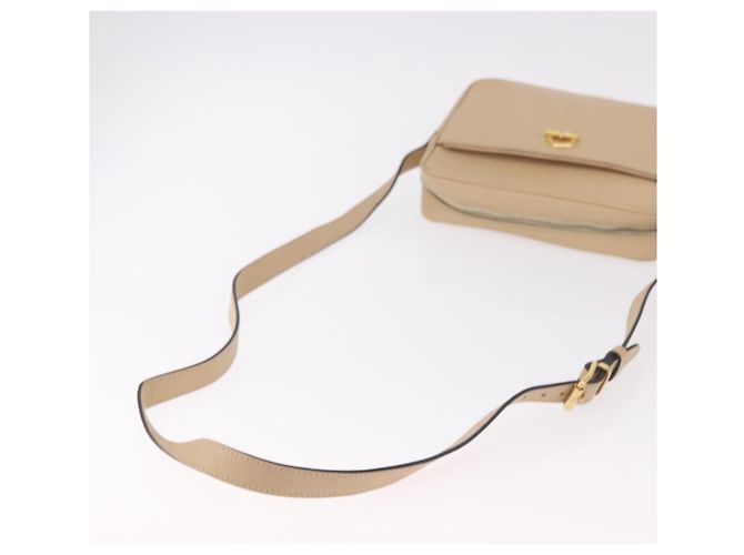 Céline Borsa a Spalla CELINE in Pelle Beige Oro Auth 188477 D'oro - vista 7