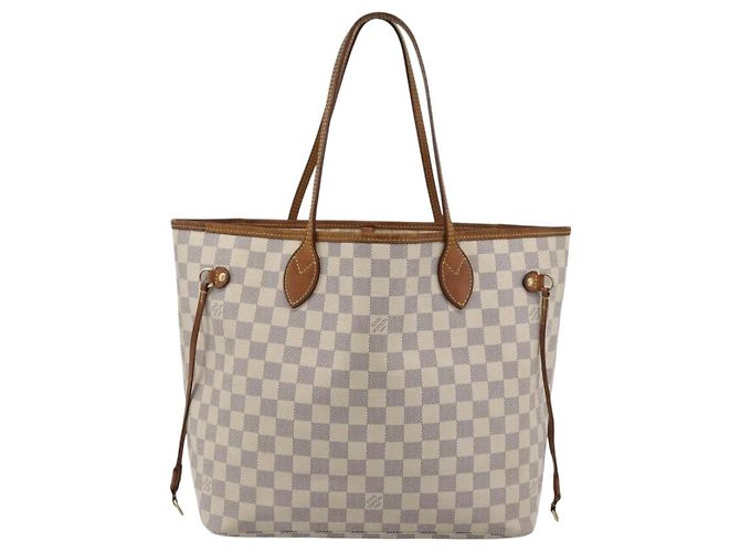 LOUIS VUITTON Borsa Tote Neverfull MM Damier Azur N41605 LV Auth ka4858 - vista 13