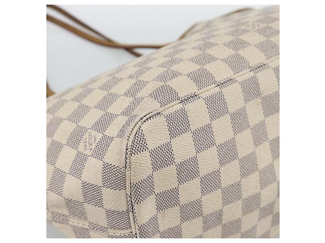 LOUIS VUITTON Borsa Tote Neverfull MM Damier Azur N41605 LV Auth ka4858 - vista 16
