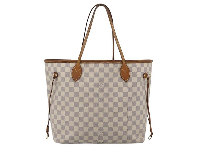 LOUIS VUITTON Borsa Tote Neverfull MM Damier Azur N41605 LV Auth ka4858 - vista 2