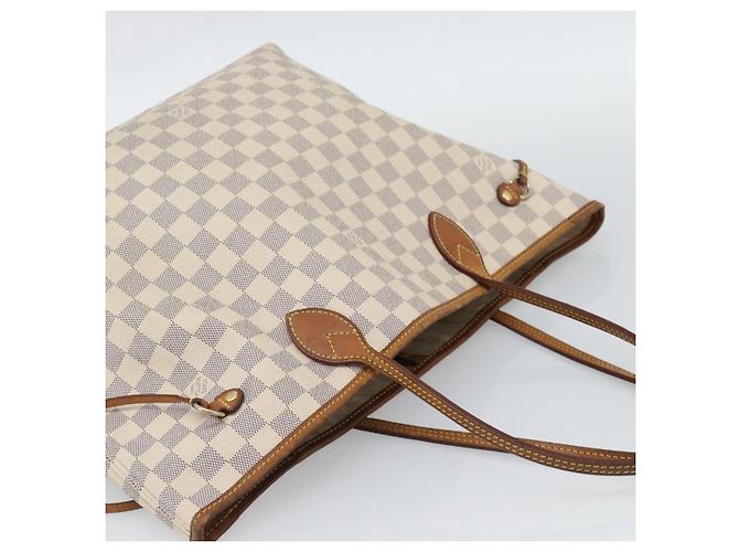 LOUIS VUITTON Borsa Tote Neverfull MM Damier Azur N41605 LV Auth ka4858 - vista 6