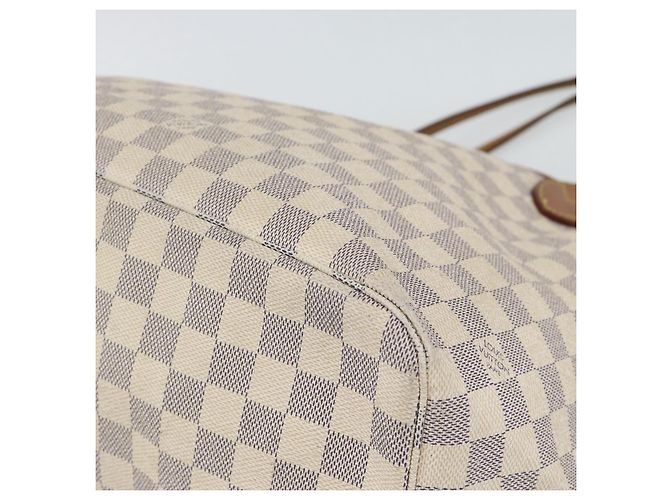 LOUIS VUITTON Borsa Tote Neverfull MM Damier Azur N41605 LV Auth ka4858 - vista 9
