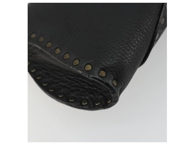 Céline Borsa a Spalla CELINE in Pelle Nera Auth 188867V Nero - vista 17