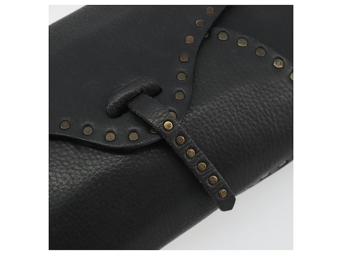 Céline Borsa a Spalla CELINE in Pelle Nera Auth 188867V Nero - vista 19