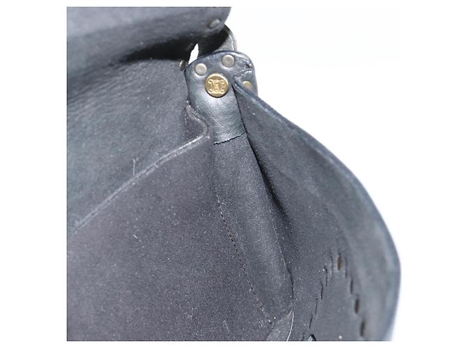 Céline Borsa a Spalla CELINE in Pelle Nera Auth 188867V Nero - vista 21