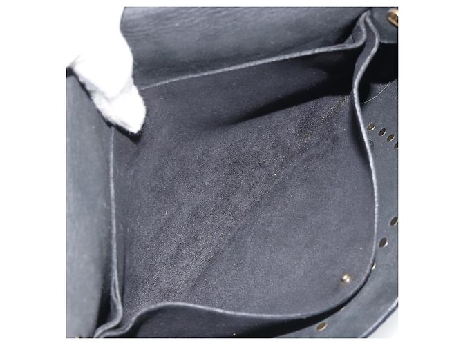 Céline Borsa a Spalla CELINE in Pelle Nera Auth 188867V Nero - vista 23