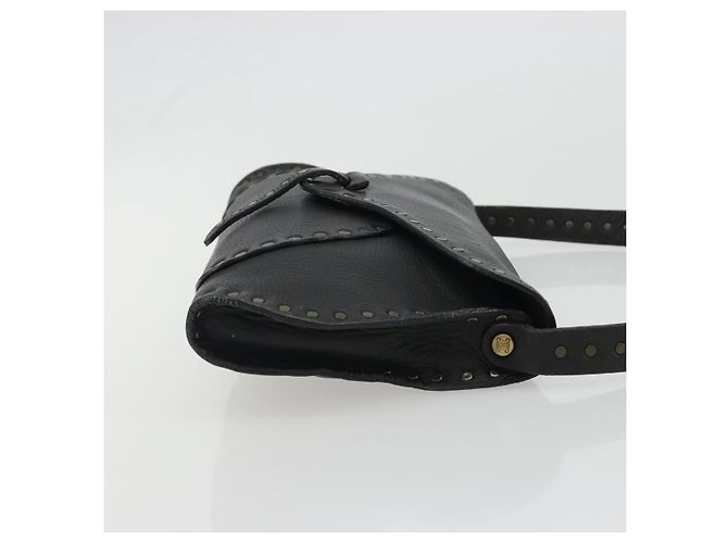 Céline Borsa a Spalla CELINE in Pelle Nera Auth 188867V Nero - vista 3