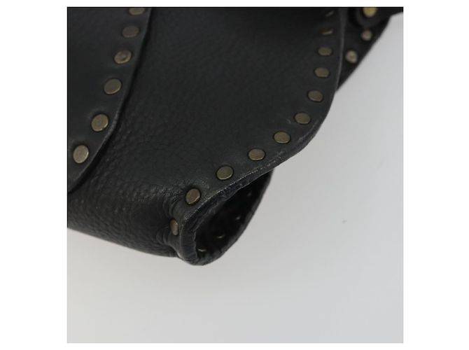 Céline Borsa a Spalla CELINE in Pelle Nera Auth 188867V Nero - vista 8