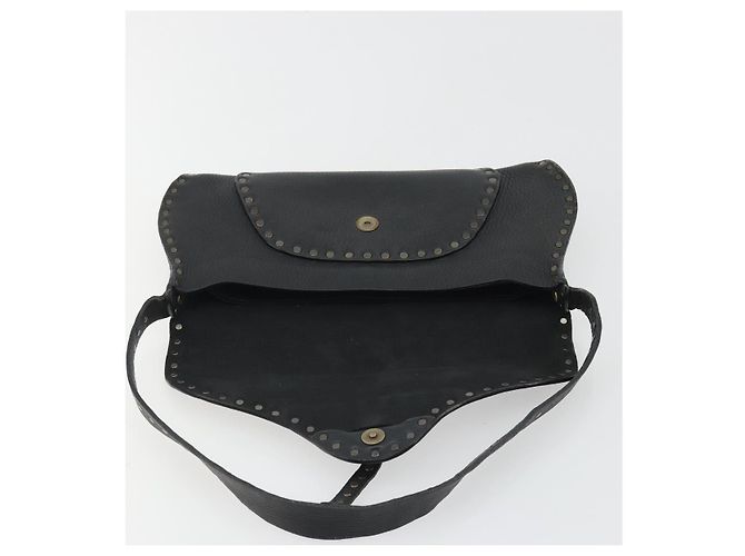Céline Borsa a Spalla CELINE in Pelle Nera Auth 188867V Nero - vista 9