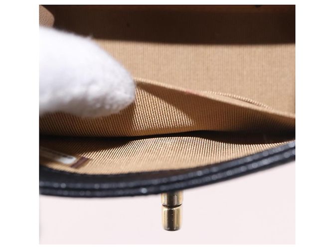 CHANEL Matelasse Chain Shoulder Bag Lamb Skin Black Gold CC Auth 187256SAM Preto Dourado - vista 26