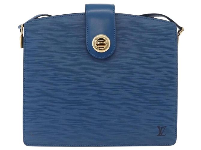 Borsa a Spalla LOUIS VUITTON Epi Capuchin Blu M52345 LV Auth 188508 - vista 13