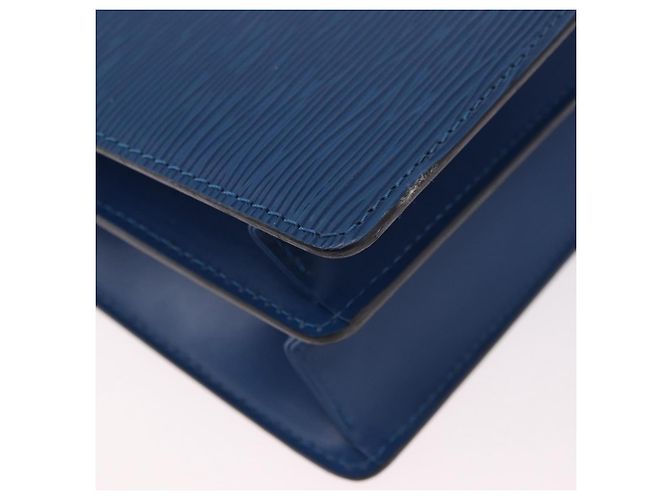 Borsa a Spalla LOUIS VUITTON Epi Capuchin Blu M52345 LV Auth 188508 - vista 15
