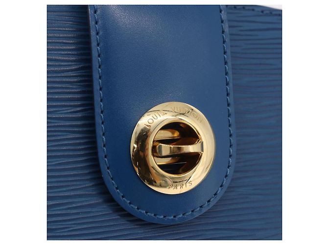 Borsa a Spalla LOUIS VUITTON Epi Capuchin Blu M52345 LV Auth 188508 - vista 17