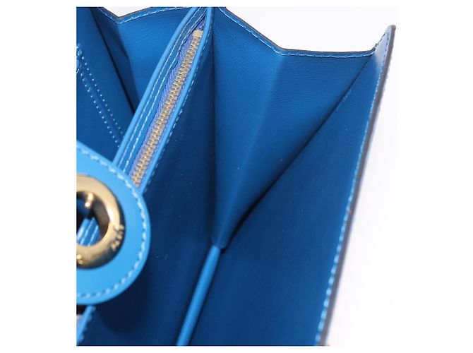 Borsa a Spalla LOUIS VUITTON Epi Capuchin Blu M52345 LV Auth 188508 - vista 19