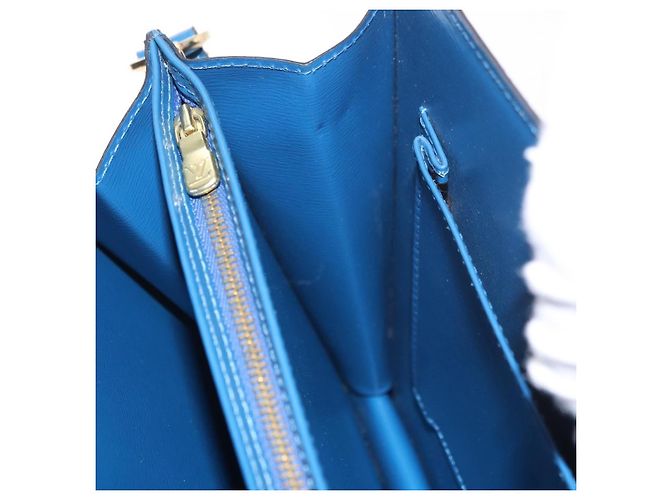 Borsa a Spalla LOUIS VUITTON Epi Capuchin Blu M52345 LV Auth 188508 - vista 23