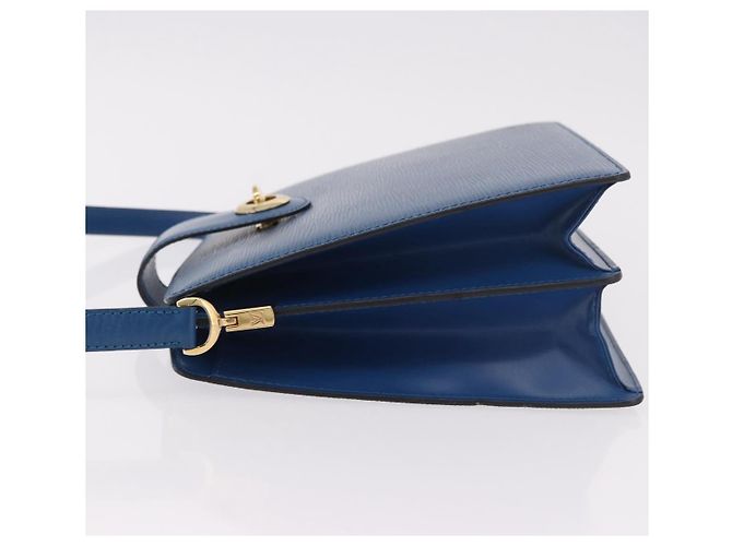 Borsa a Spalla LOUIS VUITTON Epi Capuchin Blu M52345 LV Auth 188508 - vista 4