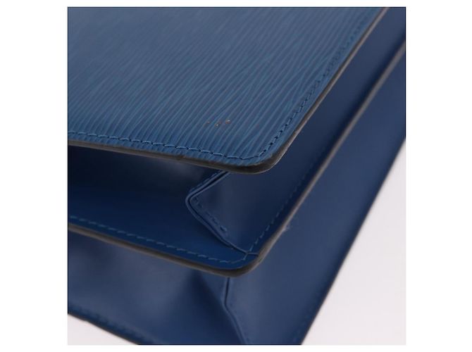 Borsa a Spalla LOUIS VUITTON Epi Capuchin Blu M52345 LV Auth 188508 - vista 9