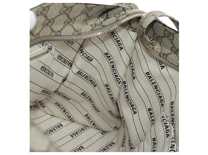 GUCCI GG Supreme Gucci The Hacker Project Balenciaga PVC 681695 Auth yk20509SM Argento Beige - vista 25