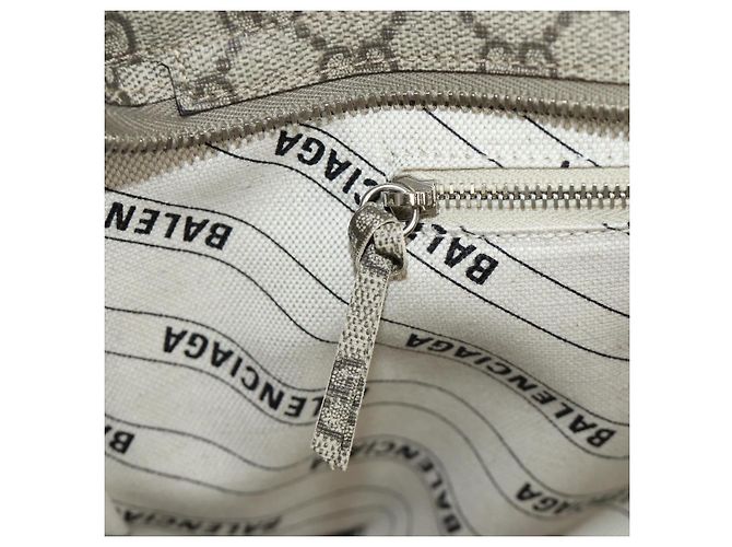 GUCCI GG Supreme Gucci The Hacker Project Balenciaga PVC 681695 Auth yk20509SM Argento Beige - vista 27