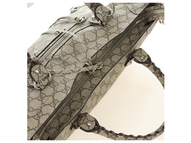 GUCCI GG Supreme Gucci The Hacker Project Balenciaga PVC 681695 Auth yk20509SM Argento Beige - vista 6