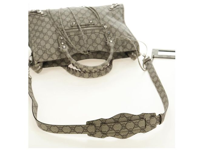 GUCCI GG Supreme Gucci The Hacker Project Balenciaga PVC 681695 Auth yk20509SM Argento Beige - vista 8