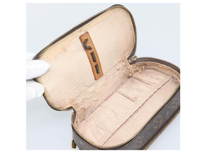 LOUIS VUITTON Monogram Trousse Brush PM Beauty Case M47510 LV Auth 189220 Monogramma - vista 10
