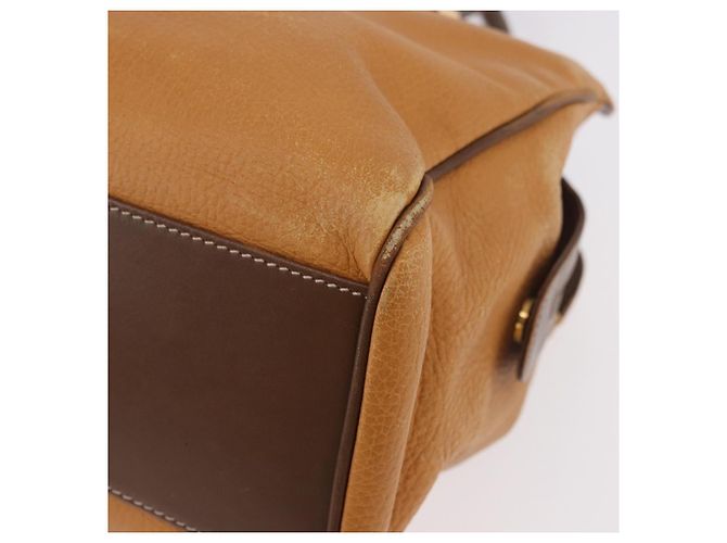 Borsa LOEWE Anagram in Pelle Giallo Oro Auth 188471A D'oro - vista 15
