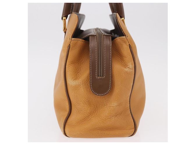 Borsa LOEWE Anagram in Pelle Giallo Oro Auth 188471A D'oro - vista 3