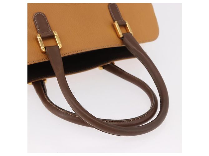 Borsa LOEWE Anagram in Pelle Giallo Oro Auth 188471A D'oro - vista 9