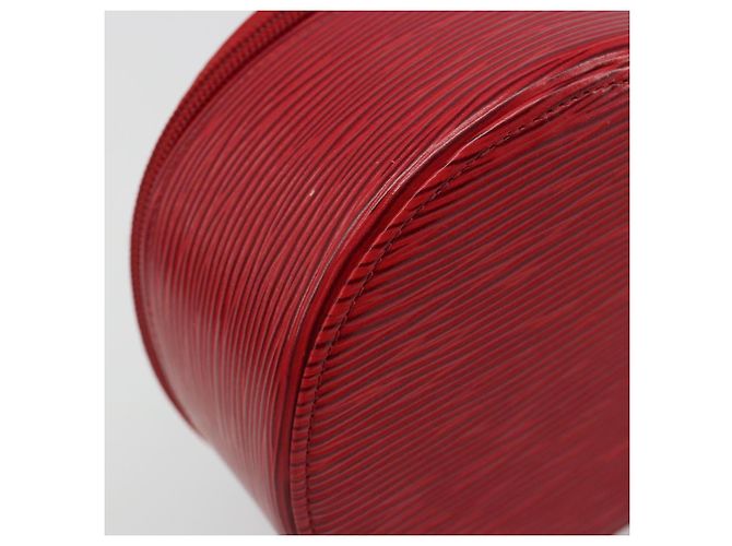 LOUIS VUITTON Epi Ecrin Bijoux 12 Caixa de Joias Vermelha M48207 LV Auth 186404 Vermelho - vista 14