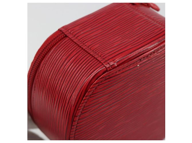 LOUIS VUITTON Epi Ecrin Bijoux 12 Caixa de Joias Vermelha M48207 LV Auth 186404 Vermelho - vista 16