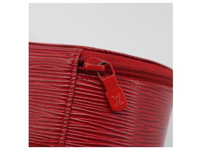 LOUIS VUITTON Epi Ecrin Bijoux 12 Caixa de Joias Vermelha M48207 LV Auth 186404 Vermelho - vista 8